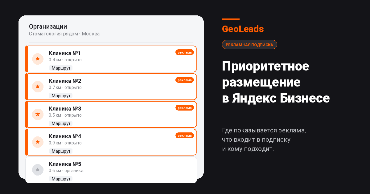Приоритетное размещение
