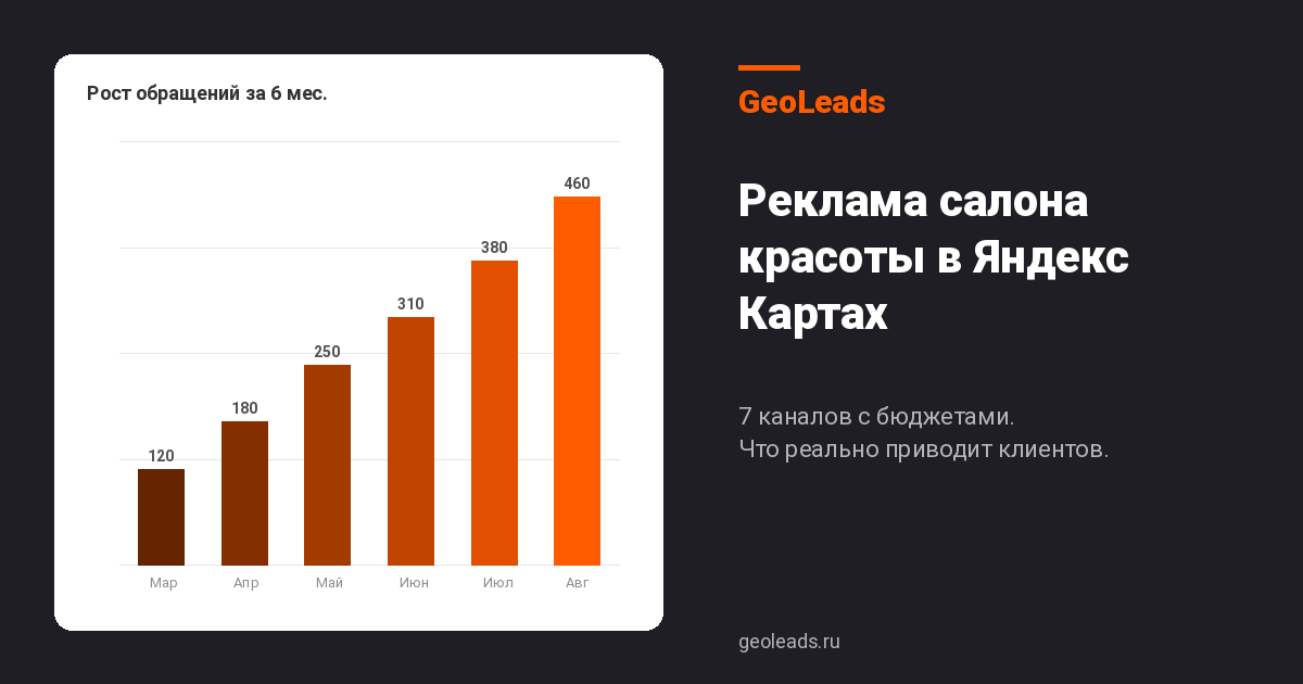 Реклама салона красоты