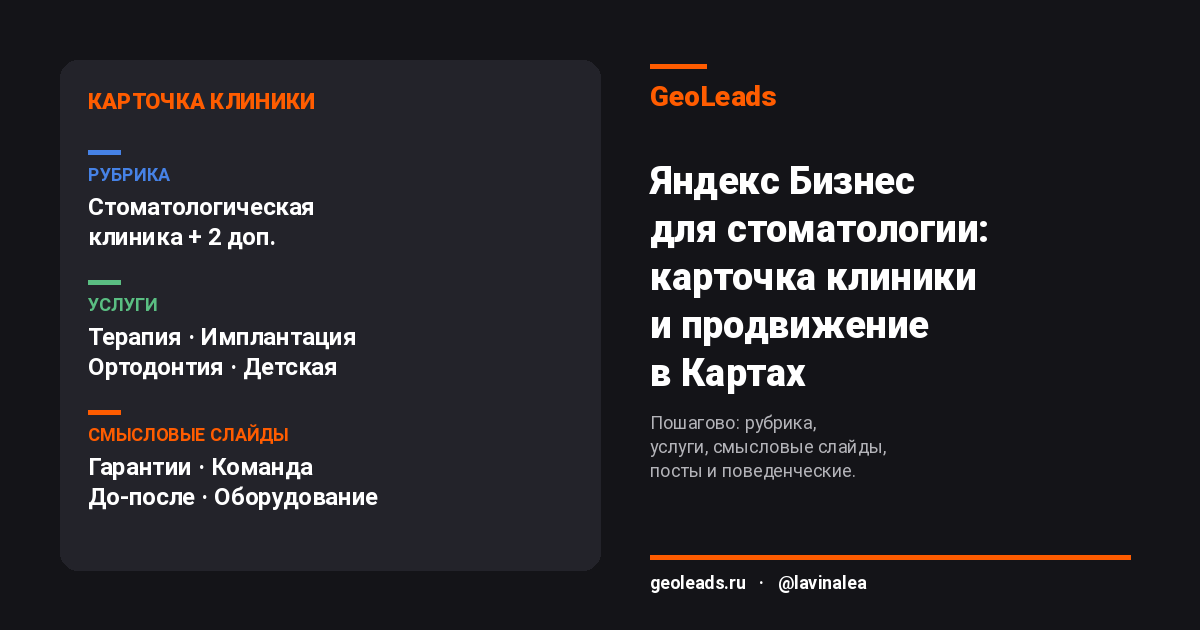 Яндекс Бизнес для стоматологии: как заполнить карточку клиники и поднять её в выдаче Карт